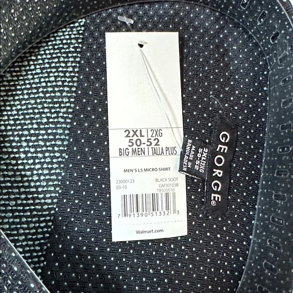 NWT George Long Sleeve Shirt XXL/2XG - Picture 4 of 8